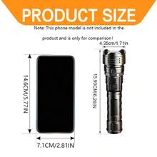 这款可充电手电筒具备3种LED战术照明模式、LCD显示屏、USB充电、高流明、耐用ABS外壳，适用于露营、徒步旅行、紧急情况和日常居家使用。 - 黑色 - 查看 6