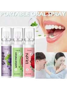 Spray Bucal de frutas para eliminar el mal aliento, cuidado bucal portátil, Spray Oral persistente para viajes y trabajo, ambientador de aliento natural en aerosol de fruta fresca - Multicolor - Ver 1