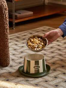 1pc High-Quality Anti-Ant Anti-Spill Pet Bowl, Elevated Design Protects Neck, Suitable For Small Dogs And Cats