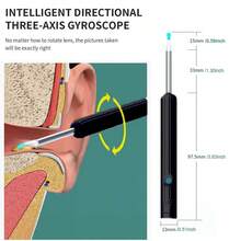Ear Wax Removal - Earwax Remover Tool With 8 Pcs Ear Set - Ear Cleaner With Camera - Ear Camera With 6 Ear Spoon Replacement- Ear Cleaner For IOS & Android - Black - View 6
