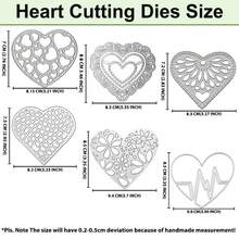 Metal Cutting Die, Metal Cutting Dies For Making Paper Cards, Scrapbooking, DIY Cards, Photo Albums, Assorted Craft Decorations. Heart Cutouts For Valentine's Day.