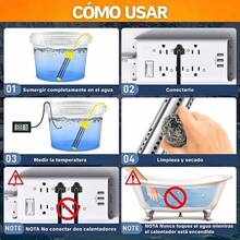 Calentador De Agua Eléctrico Flotante De Inmersión De 2000w - Amarillo - Ver 6