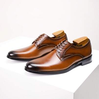أحذية رجالية كلاسيكية للأعمال والأناقة اليومية، أحذية ديربي رجالية مريحة وخفيفة الوزن وقابلة للتنفس، مناسبة للأعمال والتنقلات اليومية