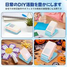 クラフトパンチ スクエアパンチ ハンドメイド スクラップブッキング レバー エンボス加工 ミニ ファンシー 手芸 紙工芸 ギフト作成 (四角25*25mm) - ホワイト - チェックする 8