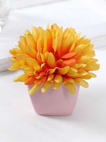 1pc 10CM(H) Artificial Artemisia Mini Potted Plant, Suitable For Home Living Room, Fireplace, Bedroom, Bathroom, As An Exquisite And Compact Decorative Item For Scene Arrangement During Valentine's Day, Wedding, Mother's Day, Etc. - Multicolor - View 6