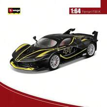 Burago 1/64 比例法拉利 LAFERRARI SF90 458SPIDER 合金压铸模型车，微型跑车收藏展示品 - FXXK 44號黑 - 查看 3