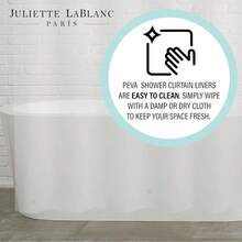 Peva Shower Curtain Liner, 72 inchx72 inch, - 182,9An x 182,9Al cm (1 Panel) + Transparente - Ver 5