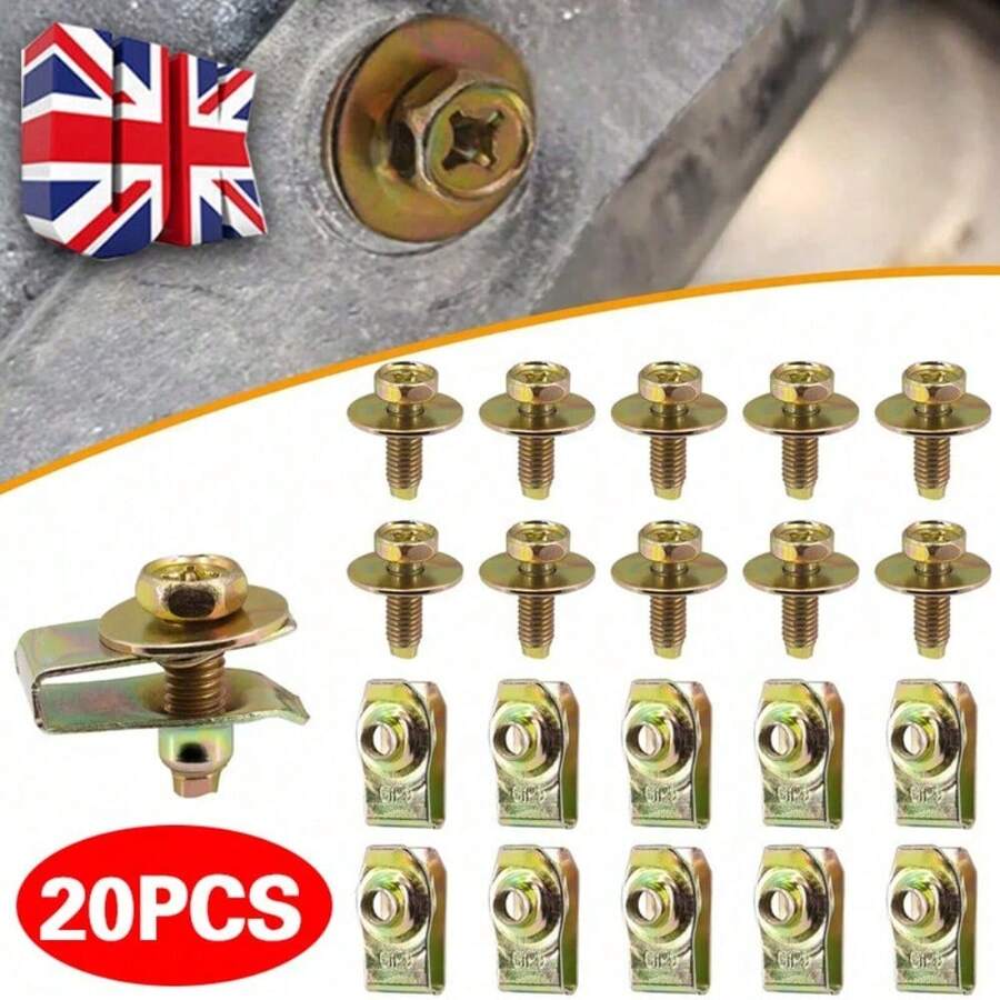 For Vauxhall Vivaro Renault Trafic Engine Undertray Clips Bolt Screw Guard Cover - Gold - View 1