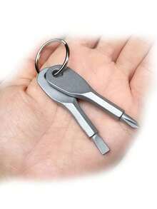 2/3 piezas Accesorios de camping universales ajustables, que incluyen llavero con asa, herramienta de reparación de bolsillo, llavero de herramienta mini creativa, llavero de llave ajustable, destornillador, llavero de herramienta portátil multifuncional, colgante de metal. Aleación de zinc, llave ajustable portátil. Adecuado para reparación de automóviles, bicicletas y motocicletas, regalos de fiesta, manualidades y estudiantes de ingeniería mecánica. - Multicolor - Ver 8