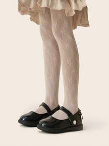 1入組蝴蝶鏤空褲襪連身褲,合適的適用於日常穿著 - 杏色 - 查看 6