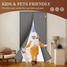 Yotache Magnetic Thermal Insulated Door Curtain Fits 32" X 80" Doors, Weatherproof Oxford &Amp; Cotton Fiber Fill, Windproof Insulation Cover To Keep Warm In Winter, Gray - Phù hợp với cửa có kích thước 48x96. - Xem 8