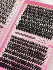 New Arrival Best Seller: 640pcs Mega Pack False Eyelash Clusters (30D+40D+50D) For DIY Eyelash Extension, Soft As Mink Lashes, High-Grade D-Curl Natural & Thick Individual Lash Clusters, Suitable For DIY Eyelash Extension - Reusable, Lightweight & Easy To Wear, Individual Lashes, Ideal For Beginners, Simple To Use, Perfect For Dates, Parties And Holiday Gifts. - 粉色 - 查看 2