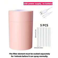 RAF 7 色 USB 加湿器和香薰机，2 种喷雾模式，定时，保持空气清新和植物健康，适合干燥季节，舒缓夜灯，适用于家庭、汽车、卧室，USB 供电加湿器带 7 色夜灯，26dB 安静运行，24 小时运行时间，水位指示器 - ABS 材质空气加湿器，适用于客厅、卧室、办公室，生日或圣诞节的绝佳礼物