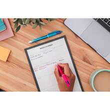 Bolígrafo retráctil de 4 colores con degradado, punta media de 1,0 mm, 2 unidades en tinta variada Para Escuela y Oficina esistente y Duradero Sin Residuos / No Mancha Papel - 1 - Ver 6