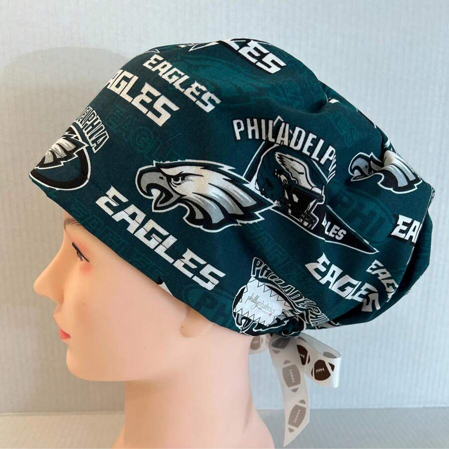 Women's Surgical Scrub Hat~Euro Style~Eagles~Football~Philly - Màu tím hoa cà - Xem 1
