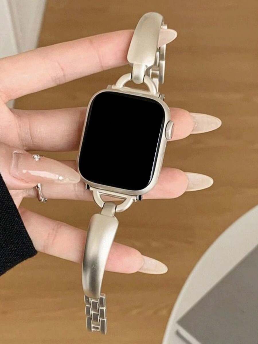 1条女士时尚魅力金属表带手链，兼容表带40mm、38mm、41mm、42mm、44mm、45mm、46mm、49mm，兼容Ultra2、SE、10、9、8、7、6、5、3、2、1系列，配件