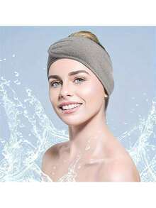 1pc Face-Washing Headband, Suitable For Facial Cleanser, Yoga, Makeup, And Shower - Blend Knitted Headband, Suitable For Normal Hair Hair Accessories - Multicolor - View 3