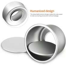 Cabilock 20 Piezas Mini Molde Redondo para Pastel de Aluminio, 2 Pulgadas Molde para Hornear Antiadherente Fondo Extraíble, para Pasteles de Gasa, Brownies, Tartas, Quiches(default) - Multicolor - Ver 6