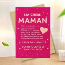 Whimsical French Mom Valentine Card With Envelope, Gentle Heart & Message Scene, Perfect For Loved Ones, Ideal For Valentine's Gifting To Mom, Greeting Card| Paper Greeting Card, Themed Accessories - Multicolor - View 12