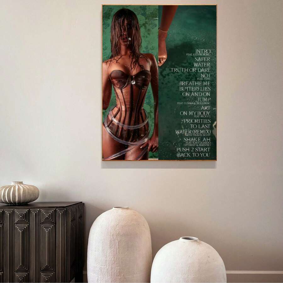 1 Stück rahmenloses Wanddekobild, TYLA Album Cover Promotionsposter, Geschenk für Musikfans, geeignet für Raumdekoration, Wandkunst, Wanddekoration, Badezimmerdekoration - Verschiedenfarbig - Übersicht 1