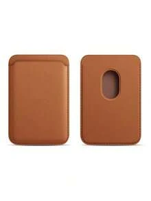 1pc Magnetic PU Leather Card Holder Case, Compatible With IPhone 16/15/14/13/12 Pro Max - Ultra Slim MagSafe Wallet Phone Case With Faux Leather Lining And Credit Card Slots - Adhesive European Style Phone Wallet Accessory