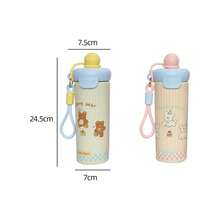 Stainless Steel Thermal Mug With Straw, Handle, And Vacuum Insulation. - màu đen - Xem 11