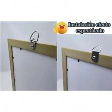 XISH 50 Piezas Ganchos Metálicos para Cuadros Anillas en D Soporte Profesional para Marcos Espejos Relojes y Pinturas 0.4x1.3in/10x33mm Resistentes y Duraderos Herrajes para Co - Tipo C - Ver 4