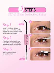 Rikuaild 1 Set Professional Quick-Drying 2-In-1 Waterproof Long-Lasting Eyelash Glue (Glue 5ml/0.17oz, Sealant 5ml/0.17oz), Eyelash Glue, Christmas Gift - Multicolor - View 5