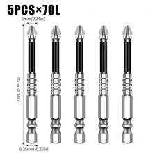 15pcs K5 Anti-Slip Impact-Resistant Threaded Bits Set, Magnetic Screwdriver Bits, Steel Magnetic Anti-Shock Batch Head, Anti-Slip Screwdriver Bits, Hex Shank Cross Drill Bits Screwdriver, Strong Magnetic Tip Screwdriver