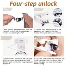 1 Pair Reusable Magnetic False Eyelashes, Natural Look, No Glue Needed, Soft & Easy To Wear/Remove. Eyelashes, Lashes, False Eyelashes, Women's Eye Makeup Gift, Eyelashes, Eyelashes, Eyelashes, Eyelashes, Eyelashes, Eyelashes, Christmas, Magnetic Eyelashes - 眼尾拉長款 - 查看 7