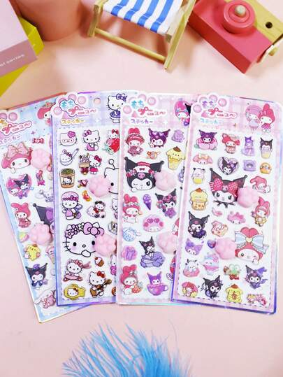 Cartoon Children's Handmade Stickers, Abstract Style, Suitable For Helmet Decoration, Craft Book Making, Car Decoration, Party Decoration