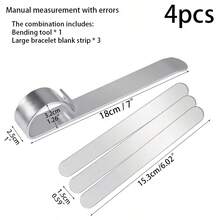 Stainless Steel Bracelet Blank, For DIY Jewelry Making, Customizable Bracelet, Bending, Engraving, Jewelry Making Supplies, Creative Handicraft, Bracelet Bending Tool, Auxiliary Tool