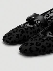 Giày bệt nữ mũi vuông, kiểu dáng thường ngày, dự tiệc, công sở, có khóa cài, chất liệu lưới rỗng thoáng khí, thoải mái, màu mơ. - màu đen - Xem 7