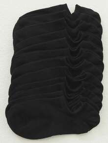 10 双女士黑色隐形袜，低帮薄款短袜，夏季