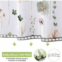 Cortina De Ducha Floral Verde, Cortina De Ducha Floral Colorida para Bao, Juego De Cortina De Ducha De Tela Impermeable, Decoracin De Bao con 12 Ganchos De 71 X 71 In Flores Verdes - flores verdes - Ver 5