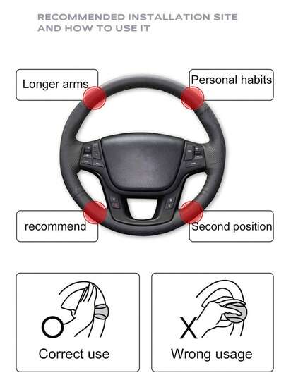 Steering Wheel Knob, Black Car Steering Wheel Grip, Power Steering Aid Ball Grip Universal Car Wheel Spinner For Cars, Semi Truck, Forklifts, Tractors, Boat, And Golf Cart