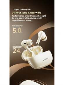 Lenovo TA210 Bluetooth-Kopfhörer: Geräuschunterdrückung, tiefer Bass-Stereoklang, Kopplungsunterstützung, Anruffunktion, bequemer Sitz, separates Mikrofon, lange Akkulaufzeit, geringe Latenz beim Spielen und kabellose In-Ear-Kopfhörer für die Musikwiedergabe.