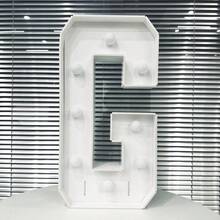 点亮你的派对！92厘米/3英尺发光字母灯牌，派对拍照道具，暖黄色发光字母派对装饰，适用于生日、婚礼、毕业典礼、情人节派对装饰，派对用品 - 白色 - 查看 14