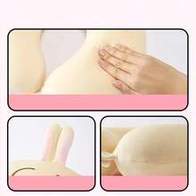 Miniso 1pc Usagi U-Shaped Pillow, Cute Rabbit Ear Design, Slow Rebound Filling, Neck Support Pillow, Suitable For Travel, Business Trip And Office Nap - Yellow - View 2