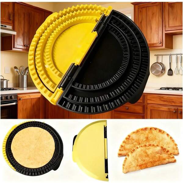 3-In-1 Tortilla Press (10+8+6 Inch) With Crimper And Pie Maker - Easily Make Tortillas, Dumplings And More, Easy To Clean