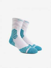 3 paia di calze da basket colori misti, calze da uomo in spugna imbottite, calze da compressione per calcio, corsa e attività all'aperto - Multicolore - Visualizzare 6