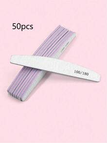 50支装指甲锉，双面指甲抛光器，专业美甲护理工具，适用于DIY指甲修型、打磨、抛光，适合女性手指甲和脚趾甲，是居家和美甲沙龙的理想之选，美甲用品 - 淺灰色 - 查看 11