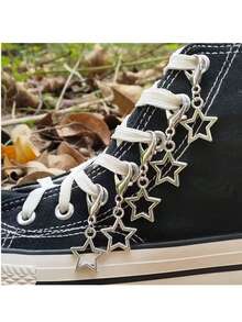 5/10pcs Stainless Steel Star Shaped Shoelace Accessories - Heavy Duty Y2K Vintage Metal Clips, Fit For Sneakers, Boots, Bags And DIY Shoelace Accessories (No Tools Needed) - Quick Lacing, Clips, Suitable For Teens (Star Shape), Shoe, Spring Summer Picks, Brides Maid Gifts, Room, Bedroom Decor, Bedroom Decor, Beach, Travel, For Men, For Women, Vacation,Women's Day,Travel Essentials,Wedding Favours,Y2k,Bedroom,Car Accessories Women,Kitchen Decor,Cute Stuff - Multicolor - View 5
