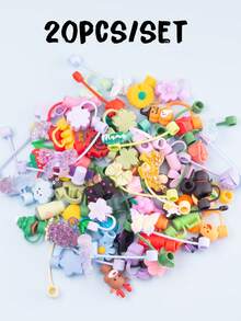 20个/套 10毫米/0.4英寸硅胶吸管套，适用于30/40盎司带把手的保温杯 | 粉色吸管套和硅胶靴，适用于40盎司/30盎司/20盎司保温杯 | 保温杯保护套套装 | 淡粉色保温杯装饰 - 彩色 - 查看 16