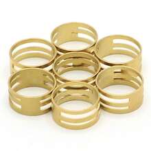 2 piezas/1 pieza Anillo abierto hecho a mano de 17 mm, Hallazgos de joyería DIY, Herramientas de artesanía de material de cobre, Accesorios de anillos de cuentas - Multicolor - Ver 7