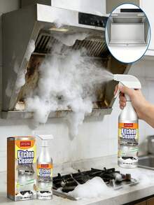JAYSUING Christmas Kitchen Degreaser Cleaner, Cleaning Product, Christmas Gift, Suitable For Multiple Scenarios: Kitchen Exhaust Fan, Countertop, Stove, Gas Stove, Sink Stains, Grease, Ceramic Tiles, Marble, Household Cleaning, Kitchen Exhaust Hood, Stove, Cookware Degreasing Cleaner. Wear Gloves Before Use, Shake Well Before Spraying, And Spray The Solution Onto The Stained Area. - Multicolor - View 2