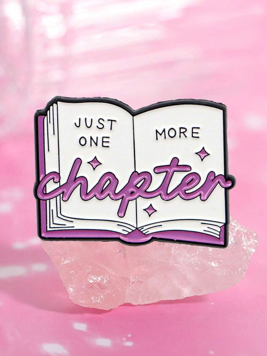 1件趣味爱书人士珐琅胸针，书卷气十足，松树造型，翻领别针，背包装饰，时尚饰品，阅读礼物