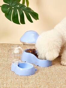 PETSIN 1 件装猫碗狗自动饮水食物分配器，防溢宠物蘑菇碗，大容量宠物喂食器 - 彩色 - 查看 7