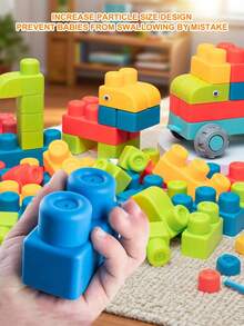 20pcs Soft Building Blocks, Large Creative Stacking Blocks, STEM Educational Toys Gift For Toddlers, Colorful Soft Building Blocks Set
