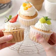 50pcs/100pcs Colorful Cupcake Liners - Heat Resistant Non-Stick Baking Cups, Suitable For Muffins And Cupcakes - Multiple Color Options, Holiday Baking Supplies, Party Essential, Decorative Cupcake Holders, Perfect For Parties, Weddings, Valentine's Day, Christmas, Halloween, Easter, Thanksgiving. - Blue - View 5